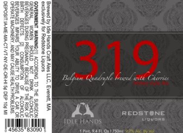 Redstone Exclusive: 319 Quadruple brewed with cherries (Brewed by Idle Hands)