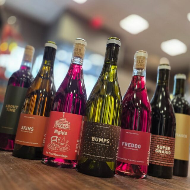Pizza nights gamay and bumps Sauvignon blanc are the latest arrivals to the @fieldrecordingswine lineup in store Redstone Liquors App and website