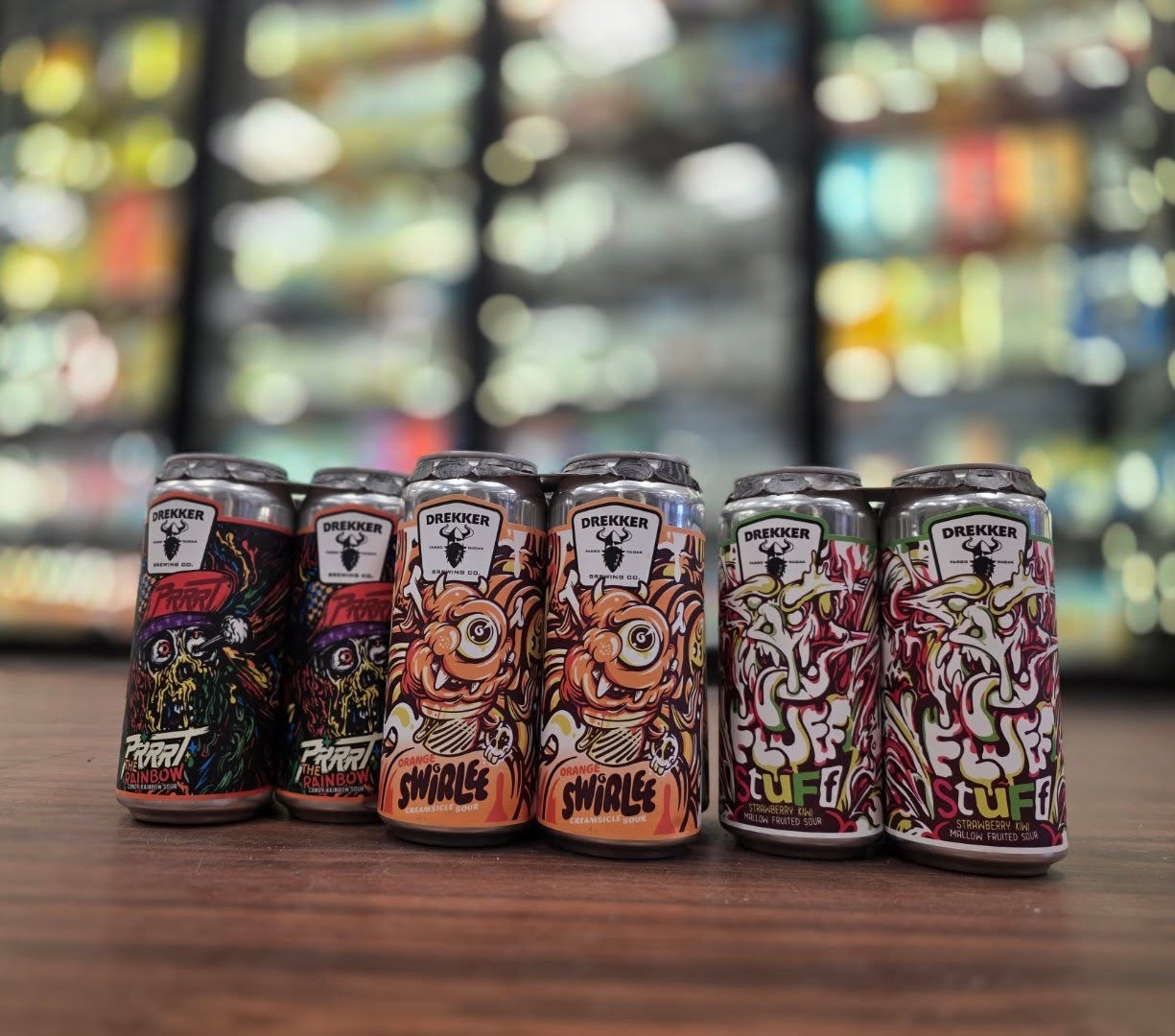New flavors of @drekkerbrewing smoothie sours now in store Redstone Liquors App and website 

Orange swirlee Creamsicle sour
Prrrt the rainbow skittles sour
Fluff stuff strawberry kiwi mallow sour