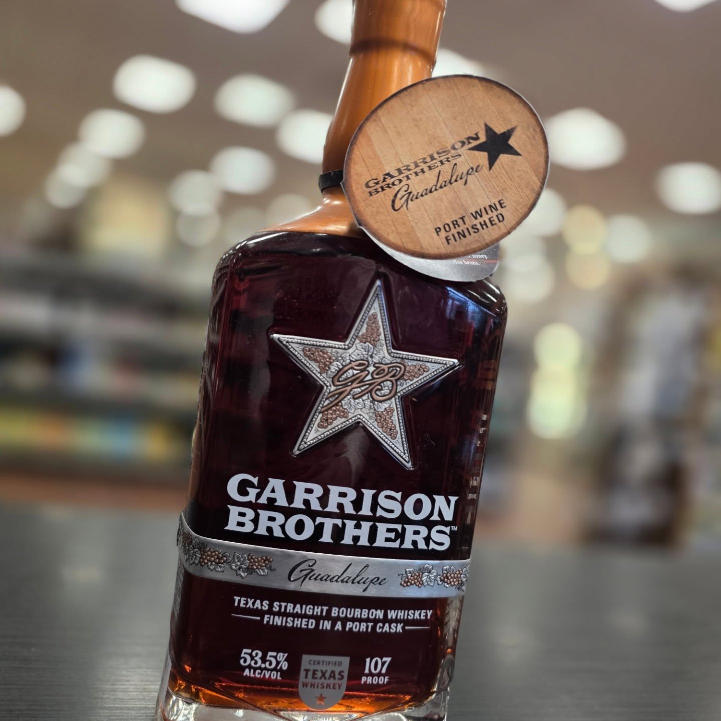 Found one of these hidden out back, first come. Available online at Redstone Liquors App and website 

Garrison brothers Guadalupe #bourbon finished in port casks bottled at 53.5%