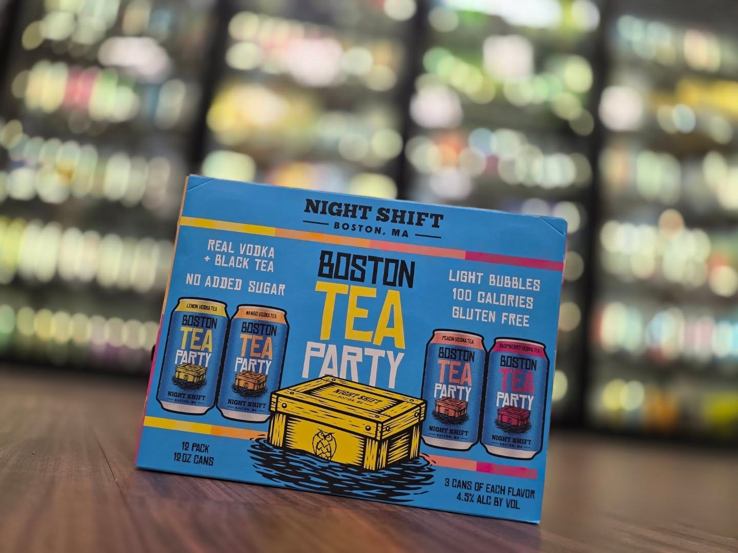 Boston Tea Party is @nightshiftbrewing new lightly sparkling vodka tea now in variety 12 packs and available in store Redstone Liquors App and website