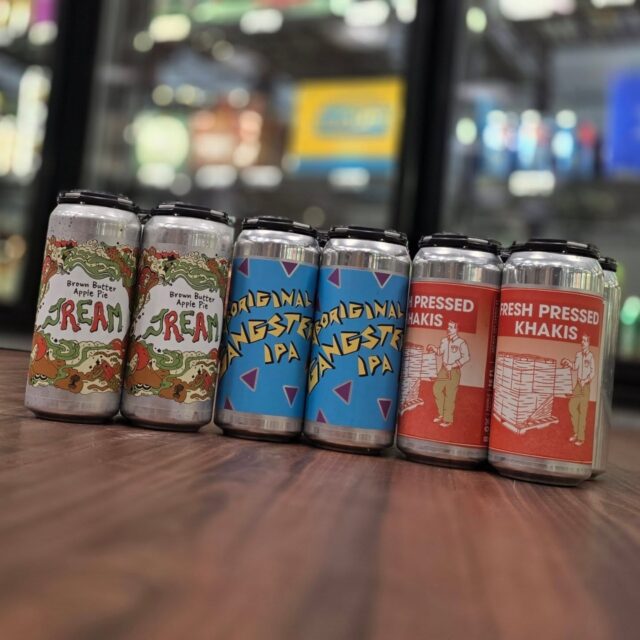 Limited drop of @burleyoak featuring brown butter apple pie cream smoothe sour, aboriginal gangsta ipa and fresh pressed khakis dipa all in store Redstone Liquors App and website