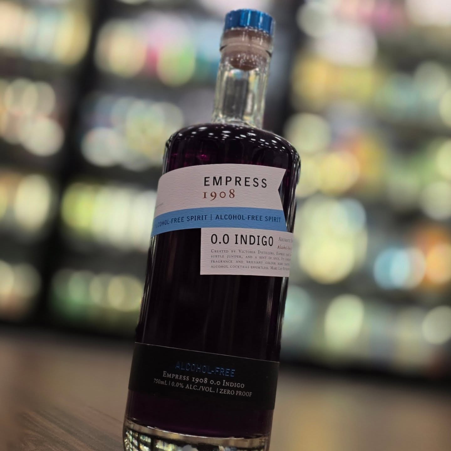 Same indigo #gin from @empress1908gin now in a 0.0% alcohol version.  Watch it turn pink when you add a splash of tonic. Now available in store Redstone Liquors App and website #nonalcoholic