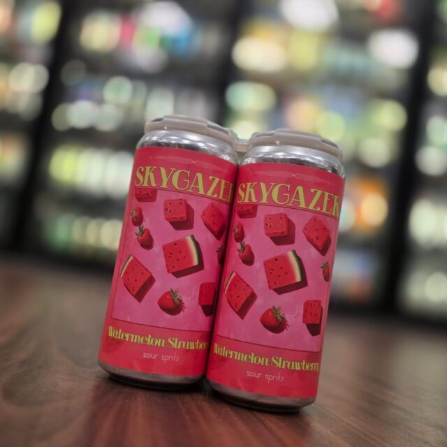 New watermelon strawberry sour spritz from @skygazer_brewingco now in store Redstone Liquors App and website
