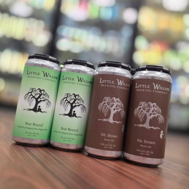 Mr. Brown (brown ale) and fresh year round from @littlewillowbrewing now in store Redstone Liquors App and website