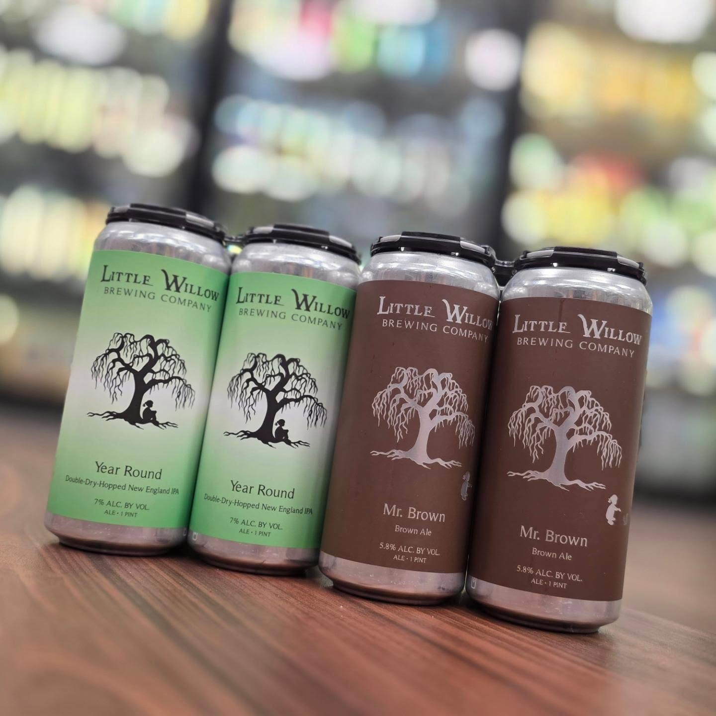 Mr. Brown (brown ale) and fresh year round from @littlewillowbrewing now in store Redstone Liquors App and website