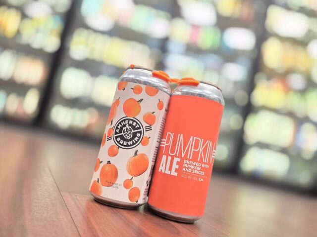 New pumpkin ale from @amherstbrewing is now trending in store Redstone Liquors App and website