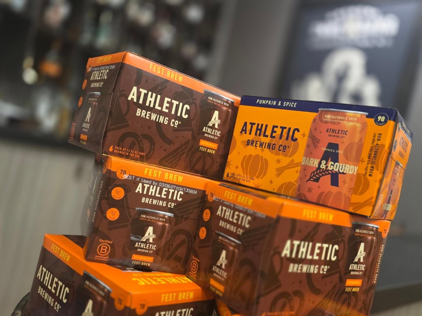 Dark & gourdy pumpkin and Oktoberfest frlm @athleticbrewing now avail in the #nonalcoholic section in store Redstone Liquors App and website