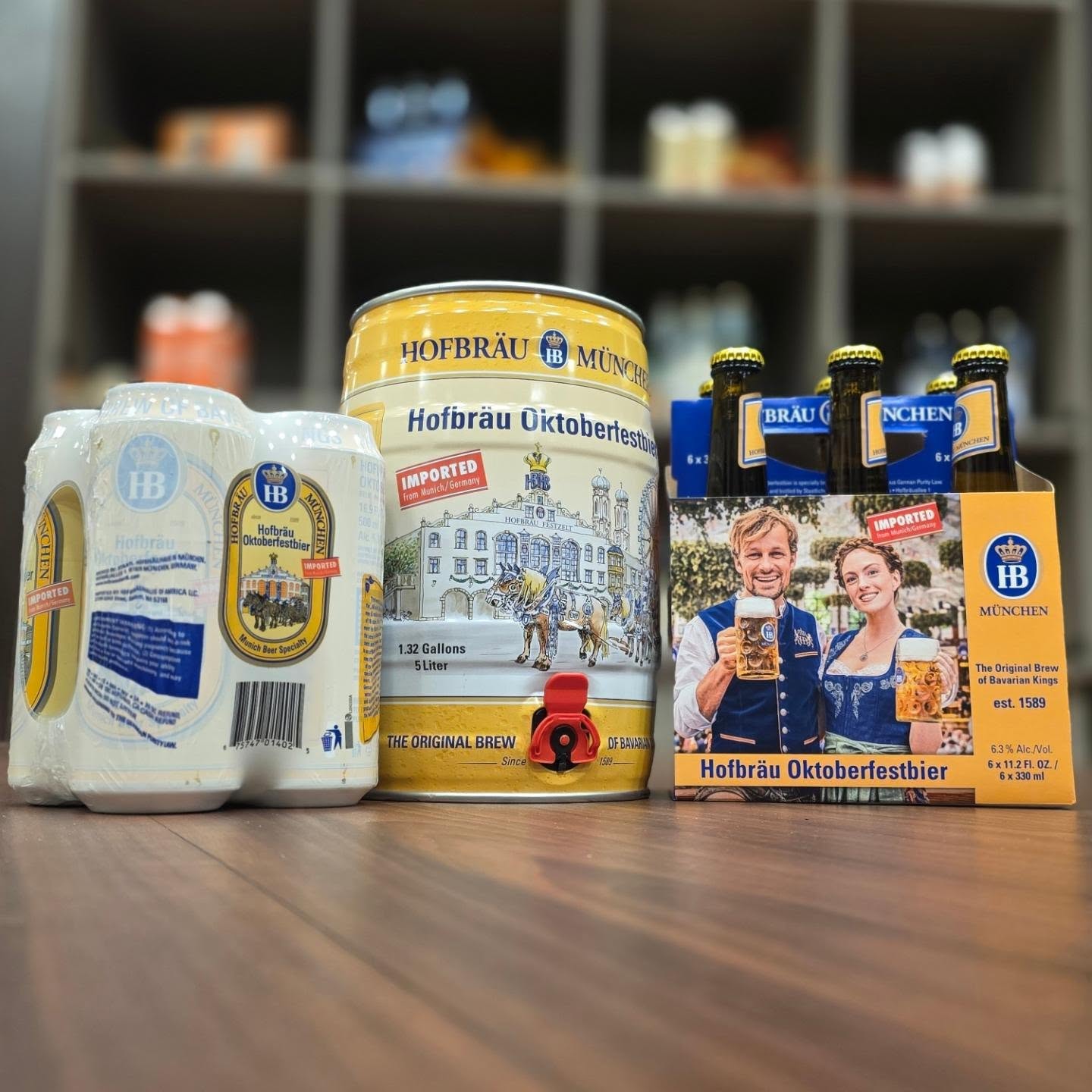 Oktoberfest bier from @hofbrauusa just landed in small medium and large sized options in store Redstone Liquors App and website