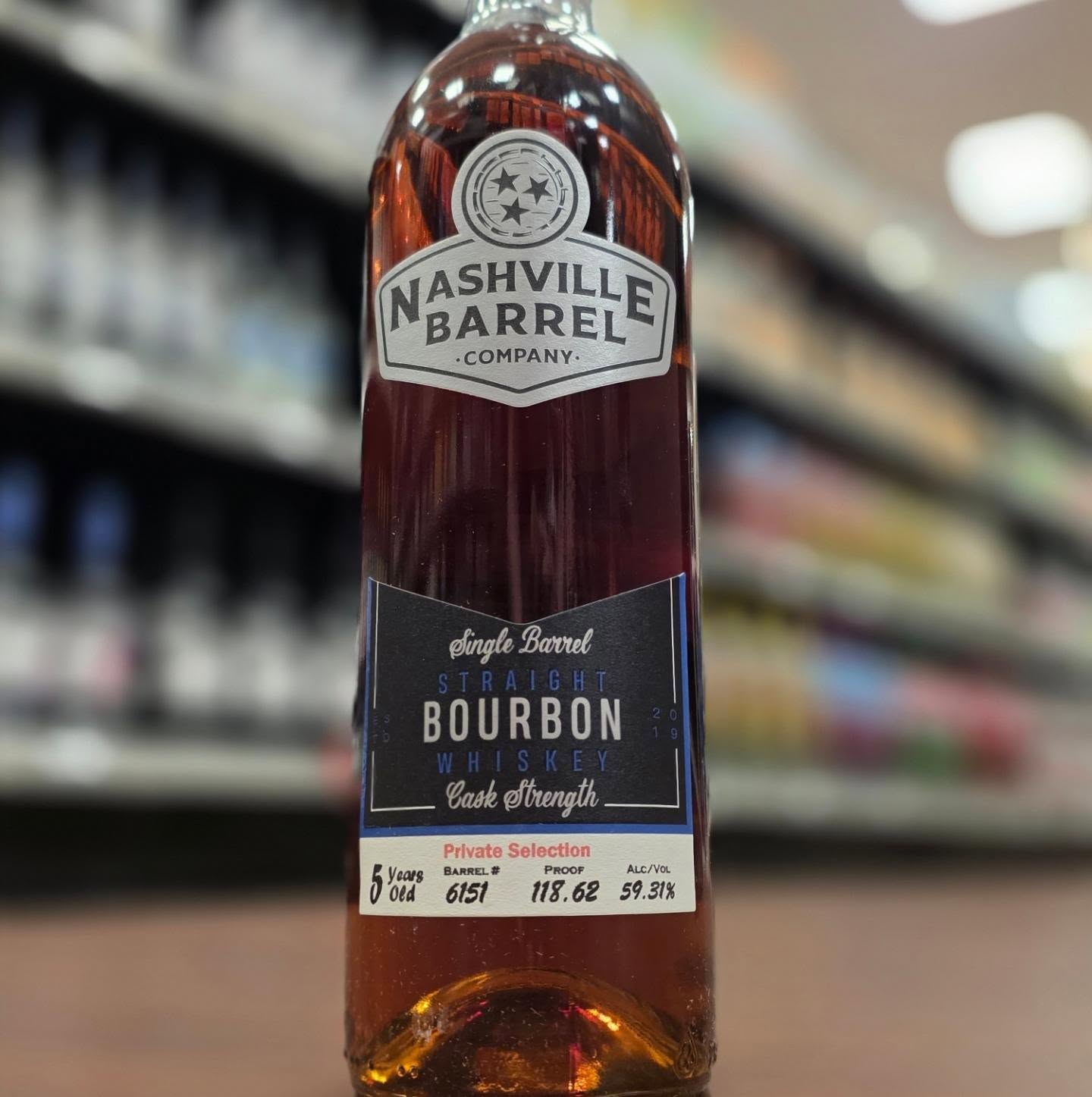 5 year single barrel bourbon from the folks at @nashvillebarrelco now in store Redstone Liquors App and website