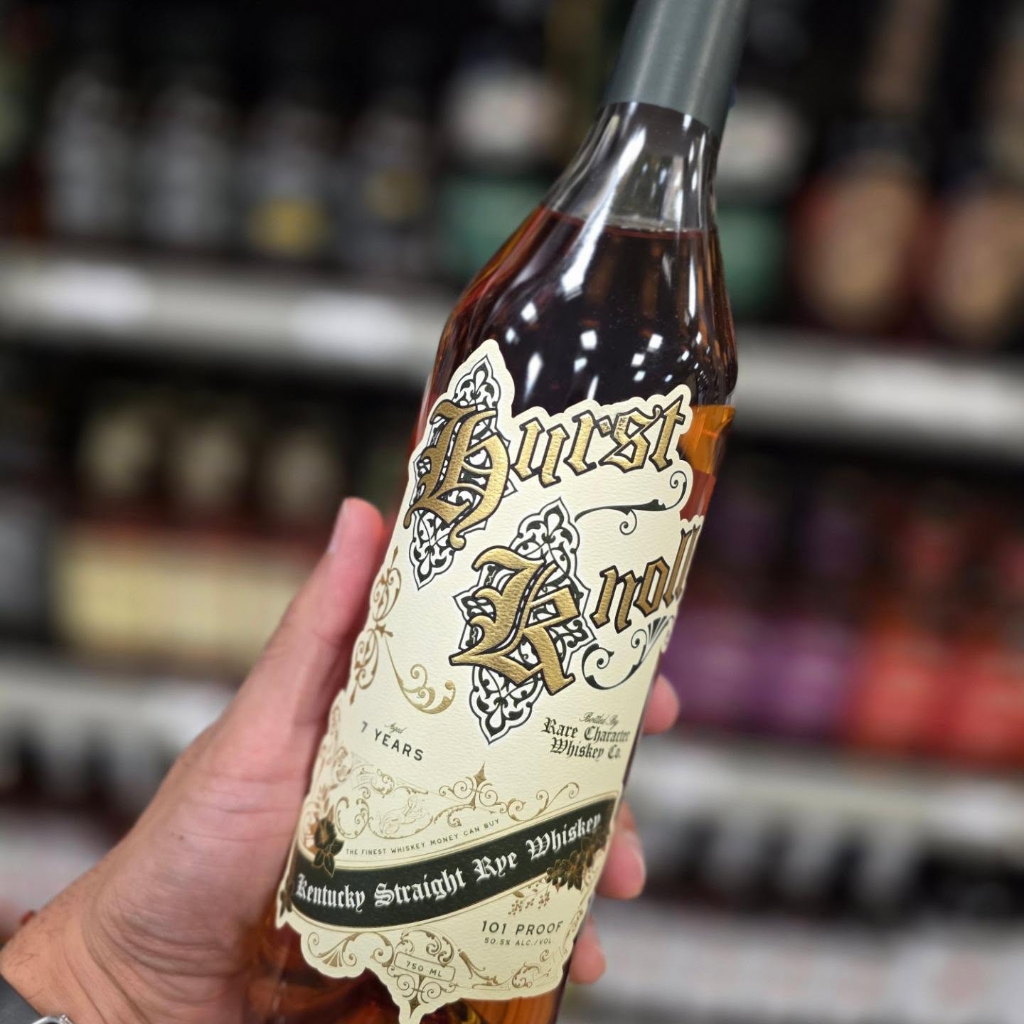 Meet Hurst Knoll by @rarecharacterwhiskey —a 7-year Kentucky straight rye built for the classics. Bottled at 101 proof with bold rye spice, oak, and balance to stand up in your favorite Manhattan, Old Fashioned, or cocktail creation. 🥃🍊 in store Redstone Liquors App and website