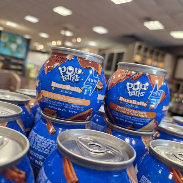 Pop tart × @buzzballz frosted s'mores and frosted brown sugar cinnamon now in store Redstone Liquors App and website