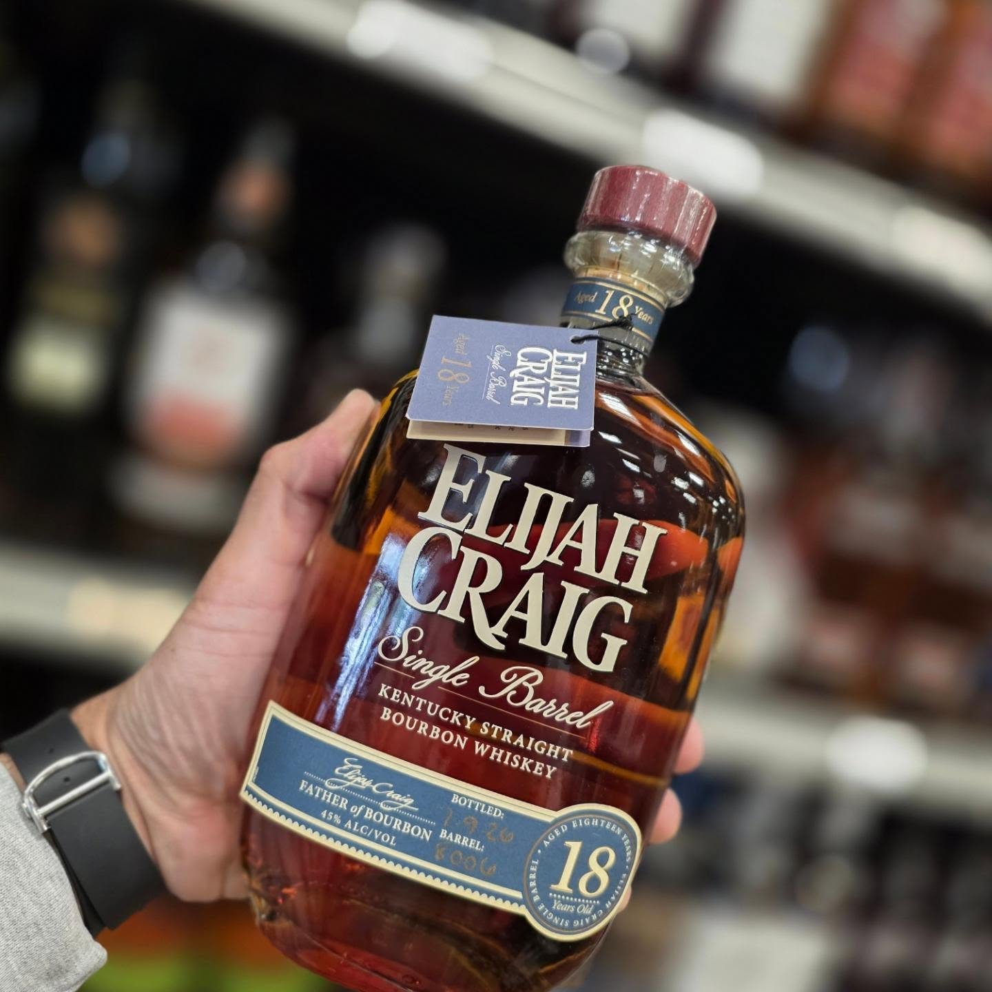 18 year Single barrel @elijahcraig #bourbon now available in store Redstone Liquors App and website