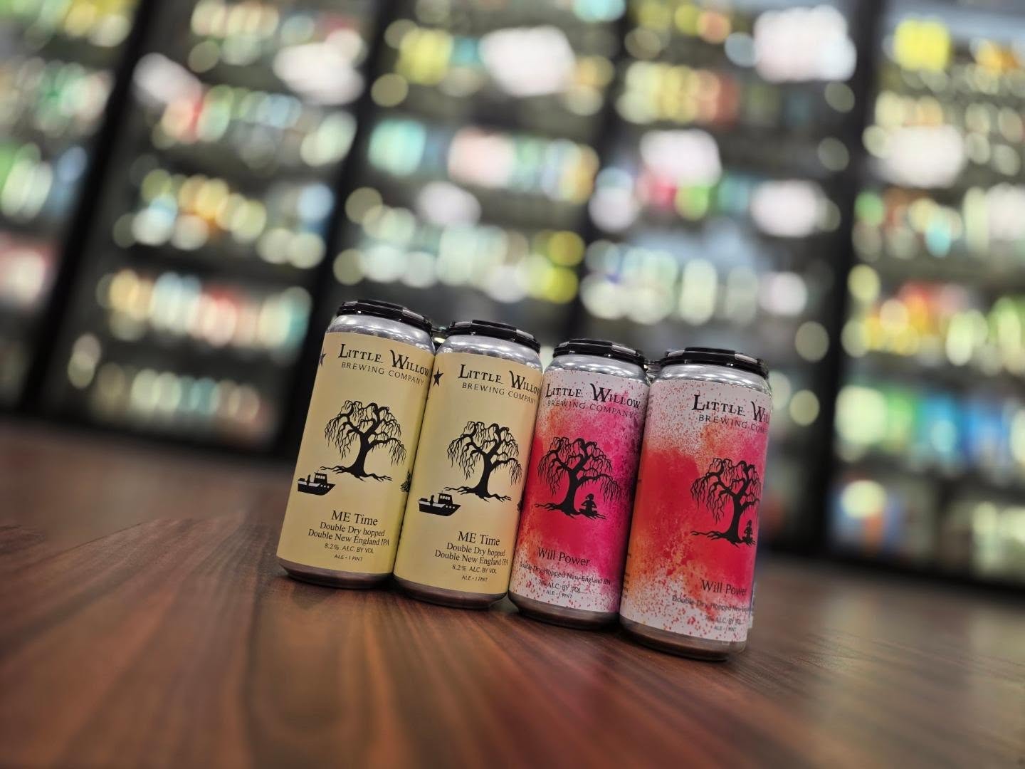 Fresh and new @littlewillowbrewing ME time ddh dipa and Will Power ddh ipa both in store Redstone Liquors App and website
