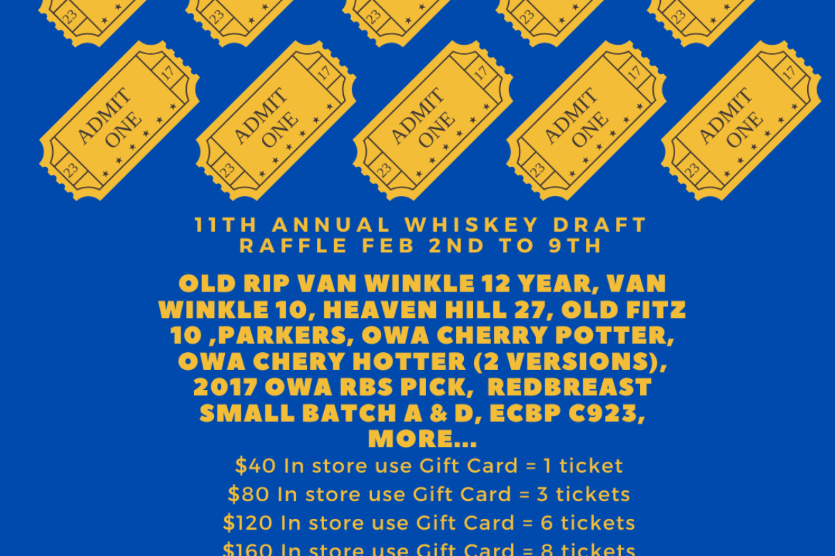 2024 Whiskey week Raffle February 2nd to 9th